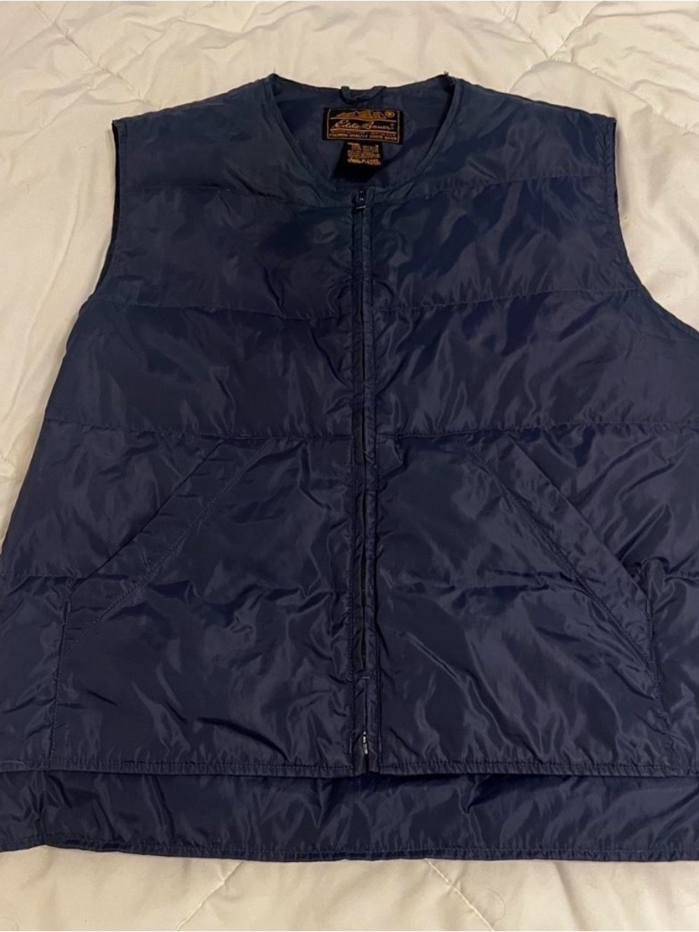 Eddie Bauer Navy Quilted Puffer Vest